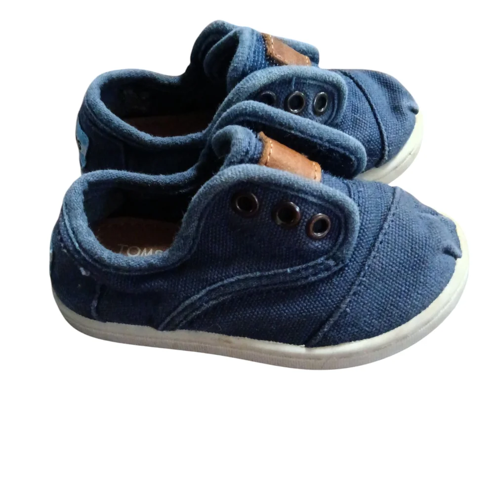 Toms Blue Baby Walker Slip-On Shoes Size T5